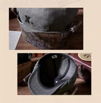 X. Vintage Cotton 8-Panels Newsboy Cap