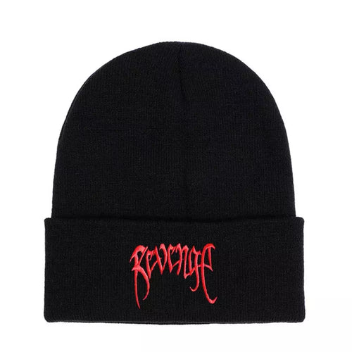 Black and red Cotton Beanie