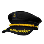Yatch Captain Golden Cord Cotton Sailor Cap