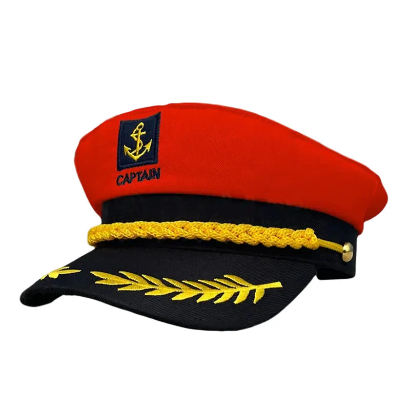 Yatch Captain Golden Cord Cotton Sailor Cap