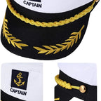 Yatch Captain Golden Cord Cotton Sailor Cap