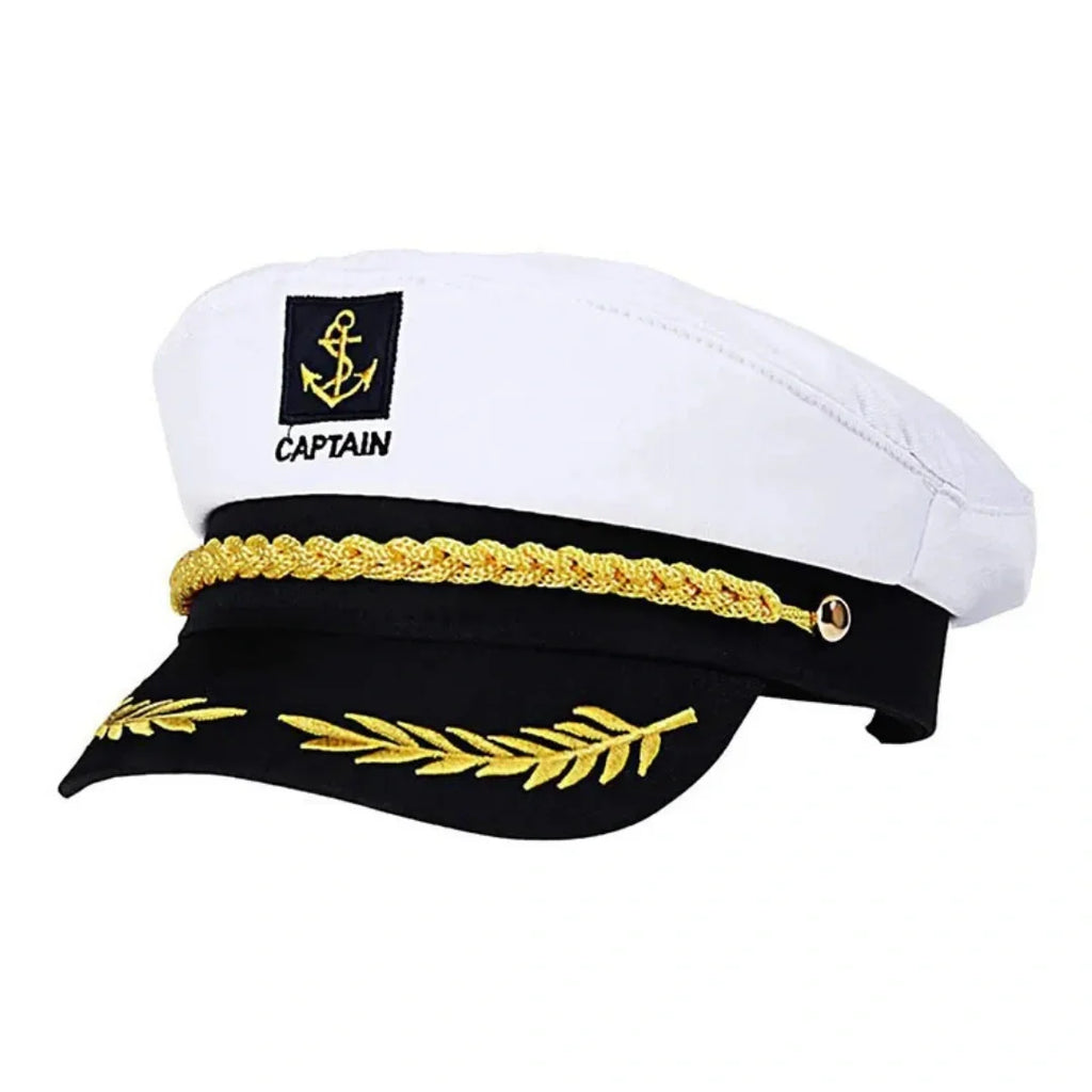 Yatch Captain Golden Cord Cotton Sailor Cap