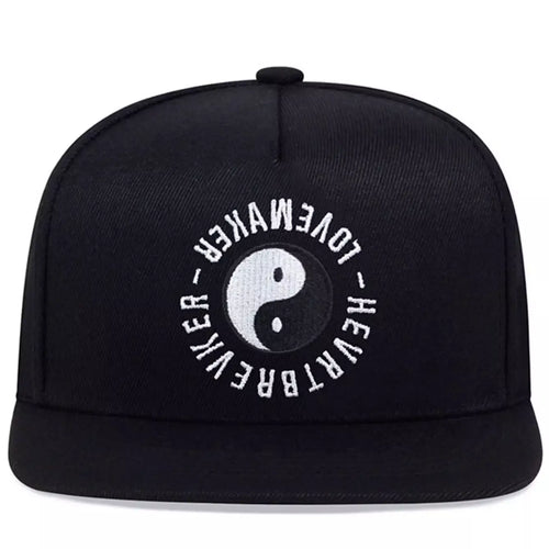 Black Snapback Cap front view
