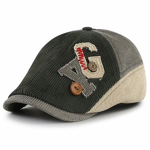 Green Corduroy Gatsby Cap