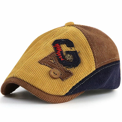 Yellow Corduroy Gatsby Cap