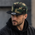 Camouflage Snapback Cap – Adjustable Cotton Baseball Style Hat With Embroidered Design
