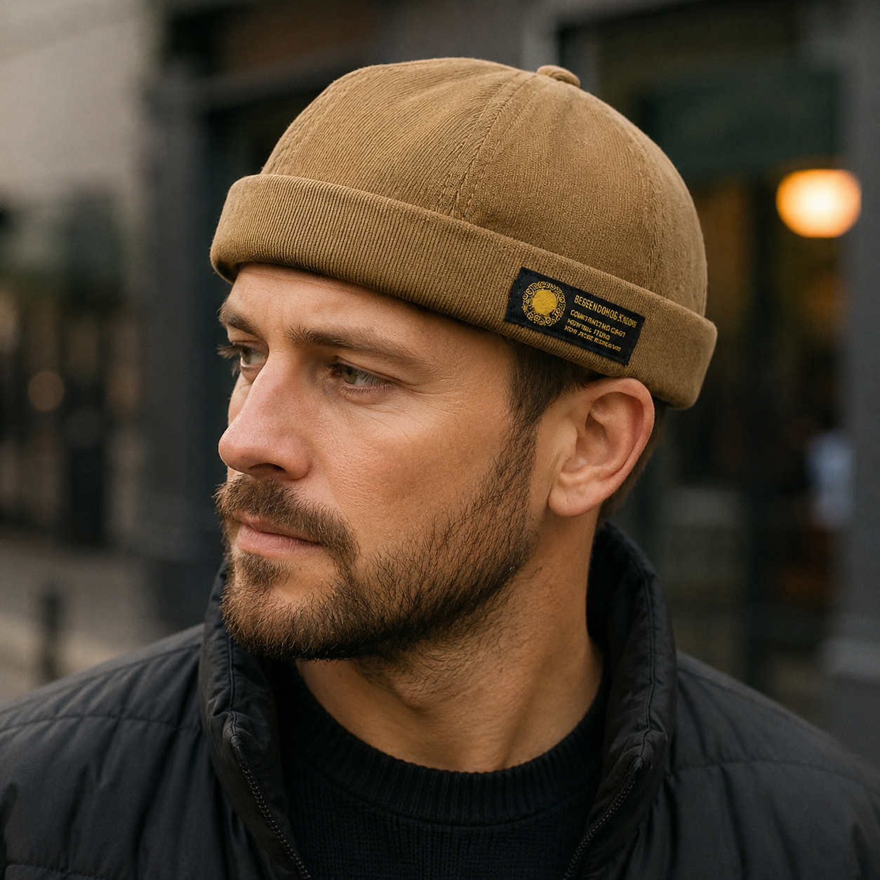 Vintage Corduroy Docker Cap – Classic Adjustable Cotton Hat For Men & Women
