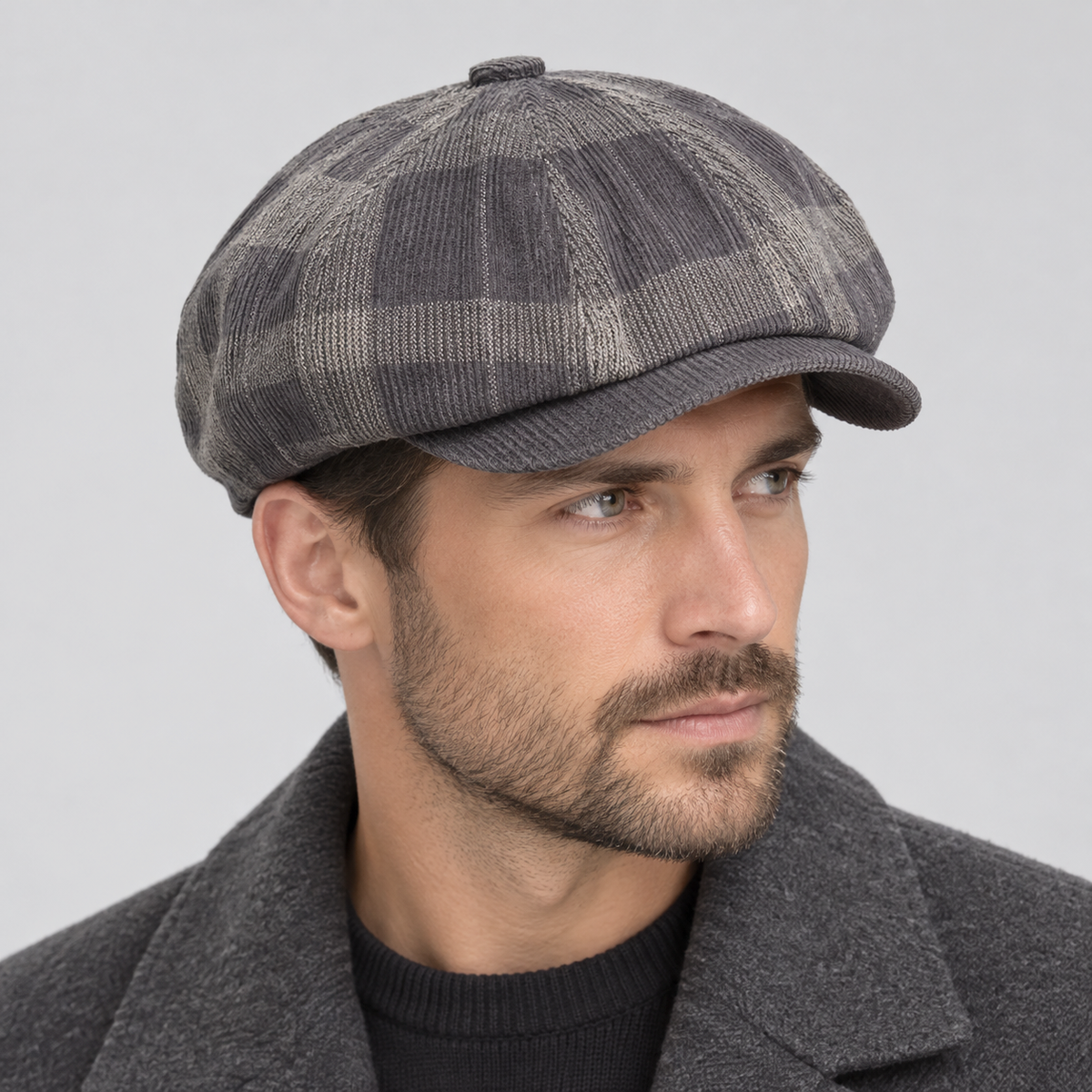 autumn winter corduroy flat cap