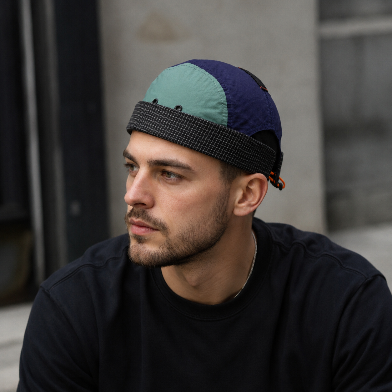 Waterproof Docker Cap – Adjustable Patchwork Hat With Cold Protection