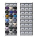 baseball cap storage rack with 24 clear pockets