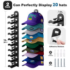 baseball hat storage rack for wall mounting