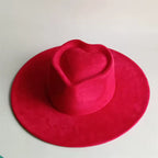 brown suede fedora
