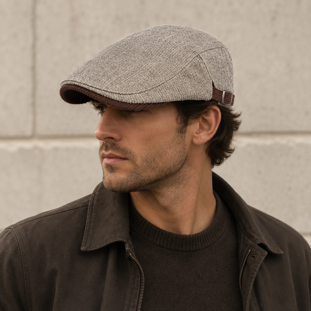 Cotton Flat Cap – Adjustable Vintage Driving Hat | Breathable Classic Style