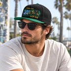 Snapback Cap Adjustable Black Green Cotton Hat – Breathable Unisex Style