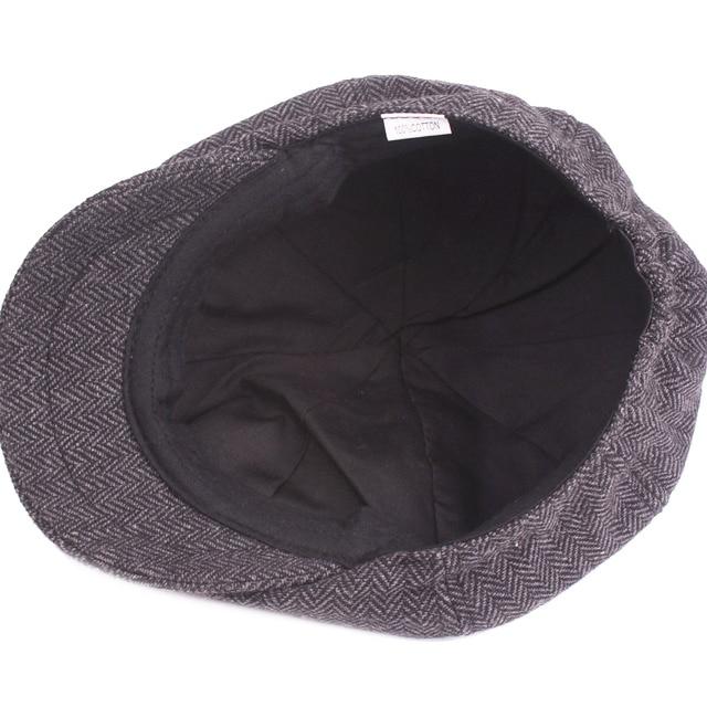 Men’s Cotton Newsboy Cap – Classic Herringbone Gatsby Hat