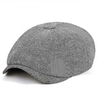 Men’s Cotton Newsboy Cap – Classic Herringbone Gatsby Hat
