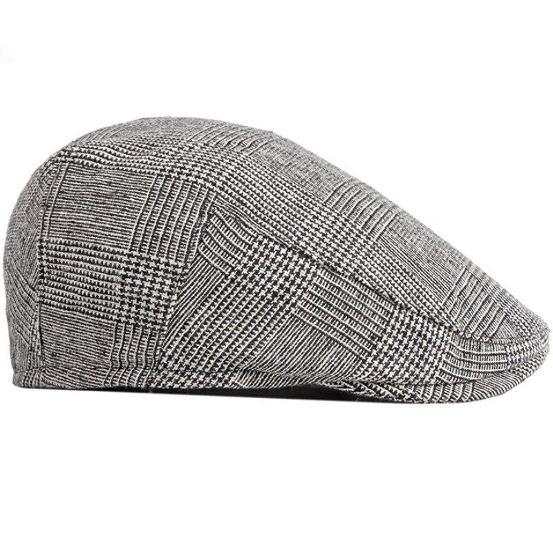 Men’s Tweed Flat Cap – Classic British Style Handwoven Cotton Hat