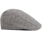 Men’s Tweed Flat Cap – Classic British Style Handwoven Cotton Hat