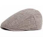 Men’s Tweed Flat Cap – Classic British Style Handwoven Cotton Hat