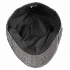 Men’s Tweed Flat Cap – Classic British Style Handwoven Cotton Hat