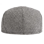 Men’s Tweed Flat Cap – Classic British Style Handwoven Cotton Hat