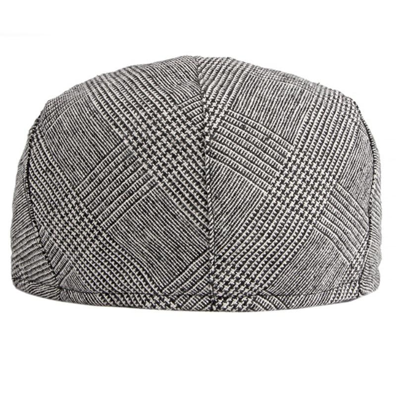 Men’s Tweed Flat Cap – Classic British Style Handwoven Cotton Hat