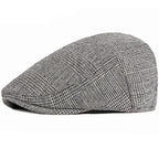 Men’s Tweed Flat Cap – Classic British Style Handwoven Cotton Hat