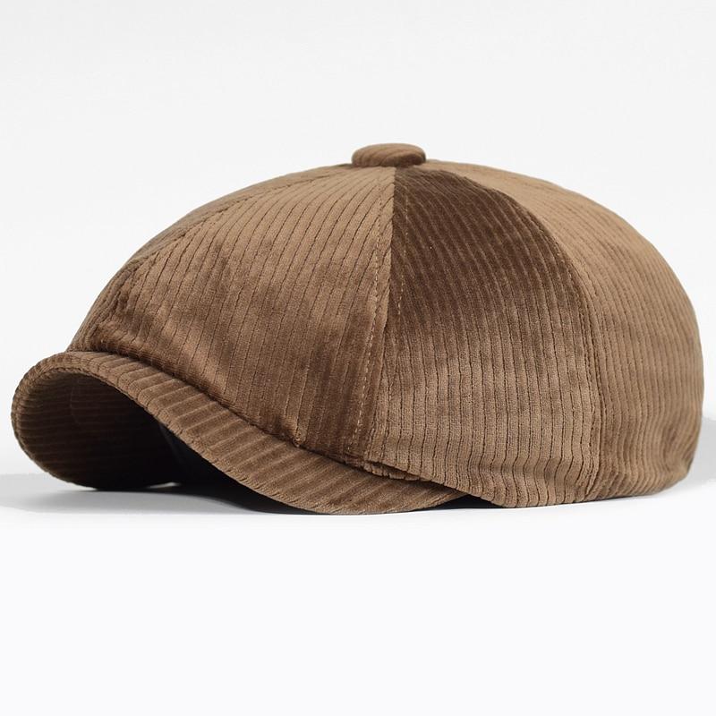 Brown Men's Newsboy Cap