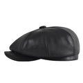Men’s Leather Newsboy Cap – Genuine Cowskin Ivy Hat