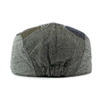 Davison Gray Herringbone Patchwork Flat Cap