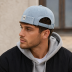Denim Docker Cap - Adjustable Cotton Hat | Lightweight Summer Casual Unisex