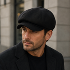Women's Suede Newsboy Cap – Adjustable Cotton-Lined Vintage Style Hat
