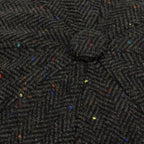 Flecked Herringbone Wool Newsboy Cap