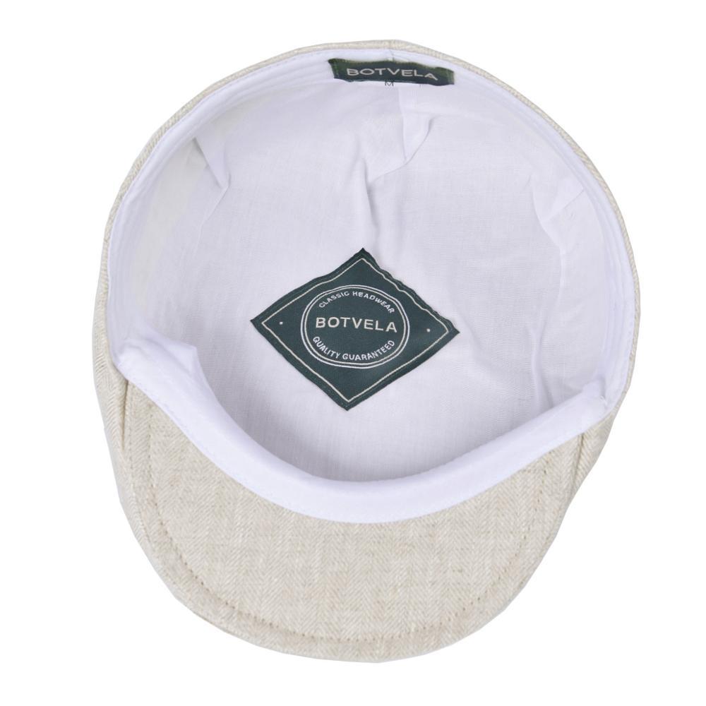 Men’s Linen Ivy Cap – Lightweight Flat Cap with UV Protection