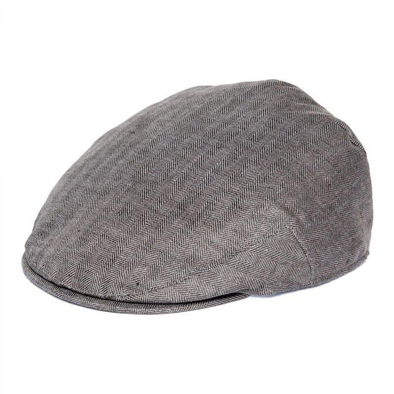 Men’s Linen Ivy Cap – Lightweight Flat Cap with UV Protection