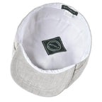 Men’s Linen Newsboy Cap – Lightweight 8-Panel Herringbone Summer Hat