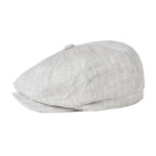Men’s Linen Newsboy Cap – Lightweight 8-Panel Herringbone Summer Hat