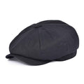 Men’s Linen Newsboy Cap – Lightweight 8-Panel Herringbone Summer Hat