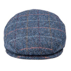Men’s Wool Flat Cap – Herringbone Check Ivy Hat for Fall & Winter