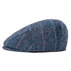 Men’s Wool Flat Cap – Herringbone Check Ivy Hat for Fall & Winter