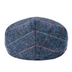 Men’s Wool Flat Cap – Herringbone Check Ivy Hat for Fall & Winter