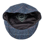 Men’s Wool Flat Cap – Herringbone Check Ivy Hat for Fall & Winter