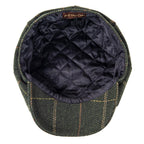 Men’s Tweed Newsboy Cap – Warm Herringbone Tartan Wool Flat Cap