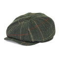 Men’s Tweed Newsboy Cap – Warm Herringbone Tartan Wool Flat Cap