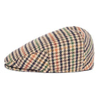 Men’s Houndstooth Wool Flat Cap – Multicolor Patterned Ivy Hat