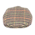 Men’s Houndstooth Wool Flat Cap – Multicolor Patterned Ivy Hat