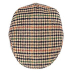 Men’s Houndstooth Wool Flat Cap – Multicolor Patterned Ivy Hat