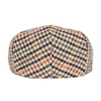 Men’s Houndstooth Wool Flat Cap – Multicolor Patterned Ivy Hat