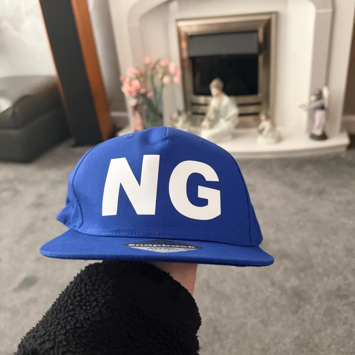 Custom Printed Logo Snapback Cap – Unisex Flat Brim Baseball Cap — back view