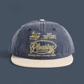Vintage Washed Embroidered Flat Brim Baseball Cap – Unisex